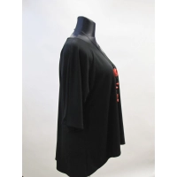 Ciepła trapezowa Tunika XXL z wydłużonym tyłem